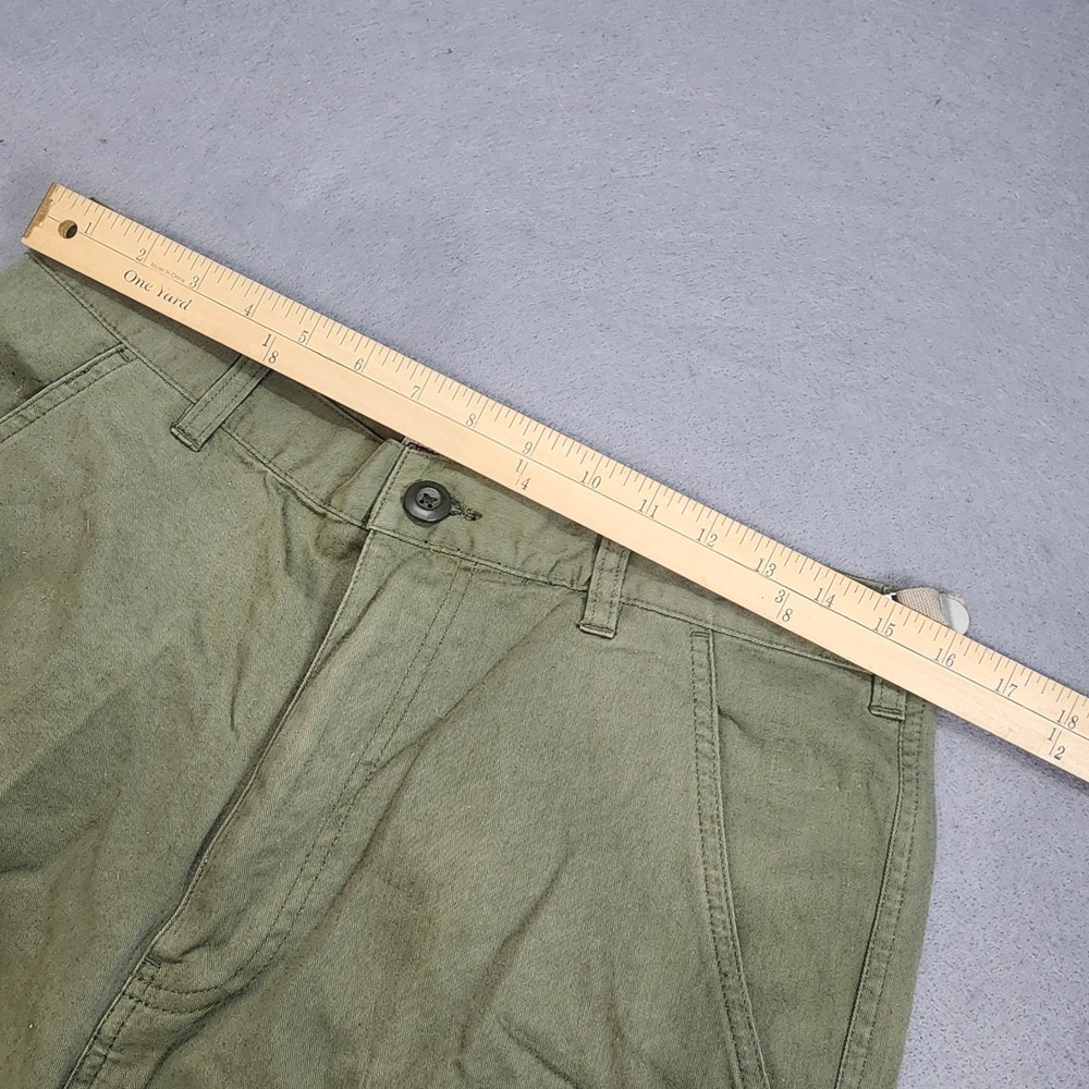 Structure Cargo Pants Olive Green Utility Multi Pocket Mens W33 L21 - Picture 6 of 7